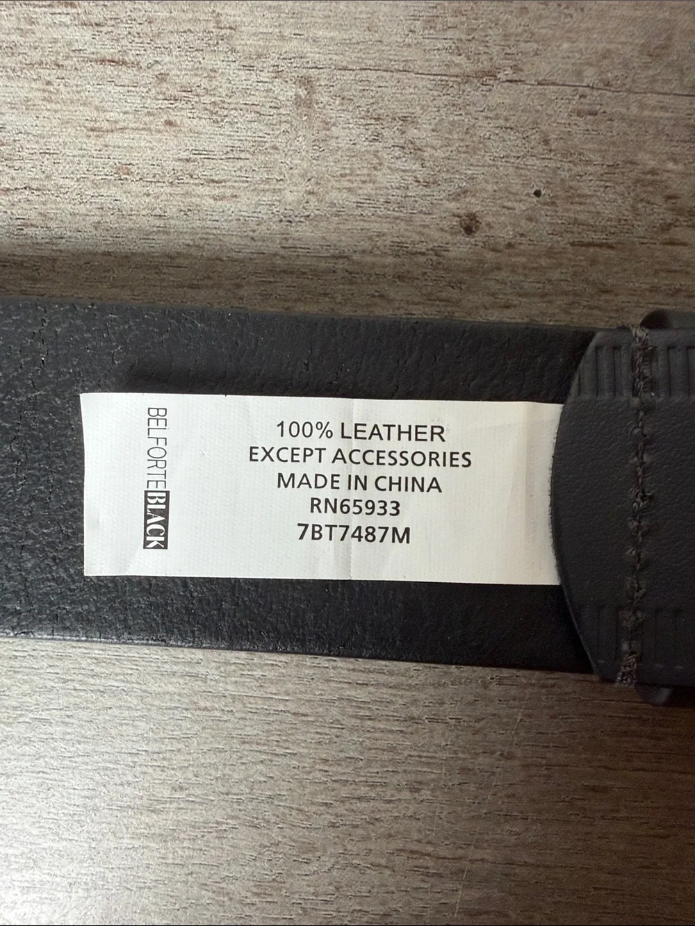 Belforte Black Men's Slate Gray Casual Belt with Antique Silver Buckle